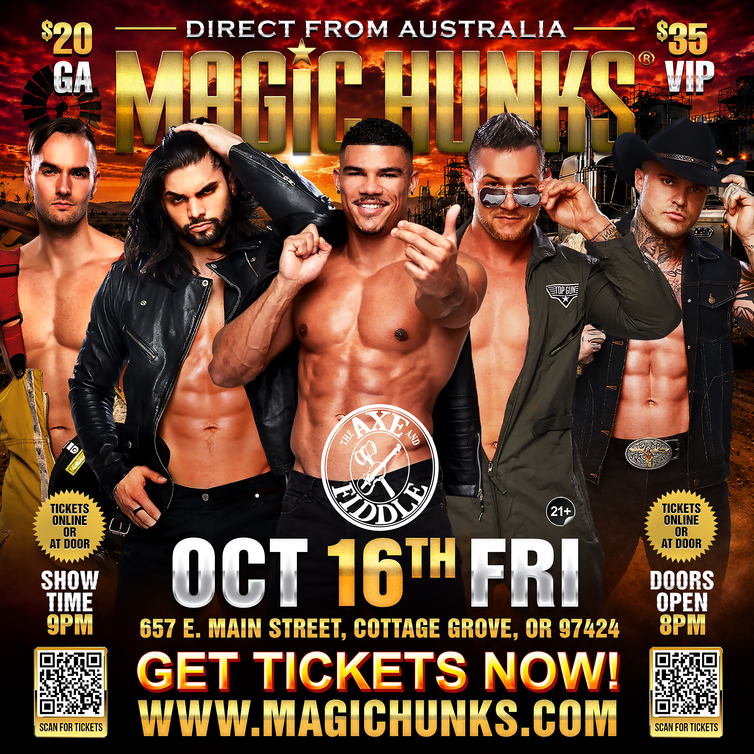Magic Hunks – $18-$35 at Axe & Fiddle