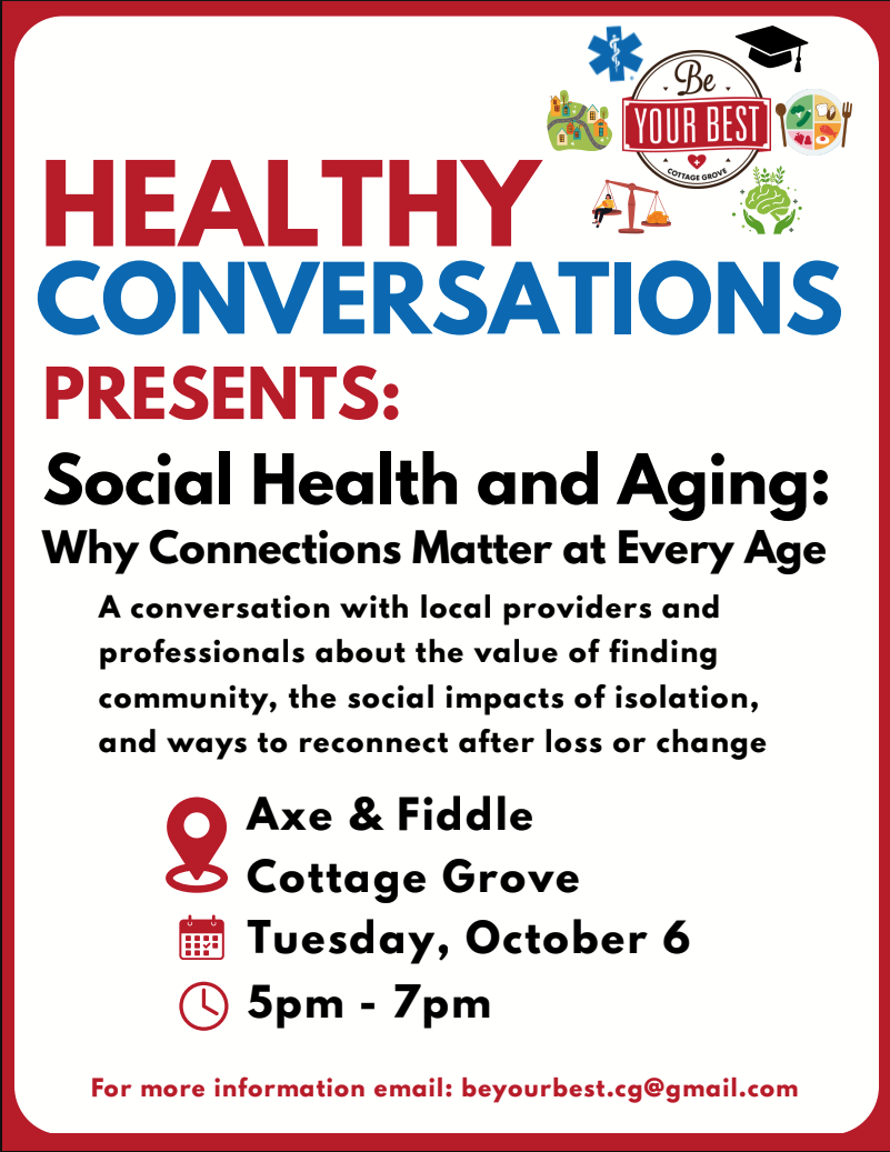 Healthy Conversations Presented by Be Your Best – FREE at Axe & Fiddle